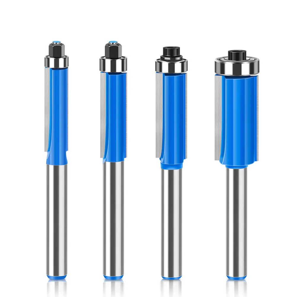 Bearing‑Guided 2‑Flute Straight Flush Trim Router Bit – Woodworking Trimmer Cutter for CNC Engraving & Edge Profiling